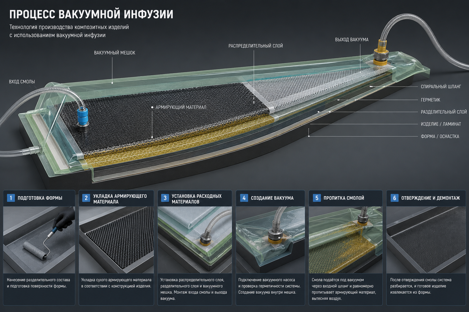 Процесс вакуумной инфузии